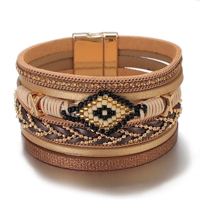 [BR000035] Bratara statement multilayer BOHEMIAN Eye of Providence