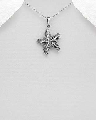 [TA000093] Pandantiv Stea de mare din Argint patinat