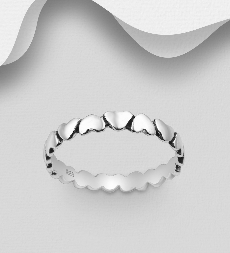 [IN000050] Inel din argint patinat Vintage Heart (5)