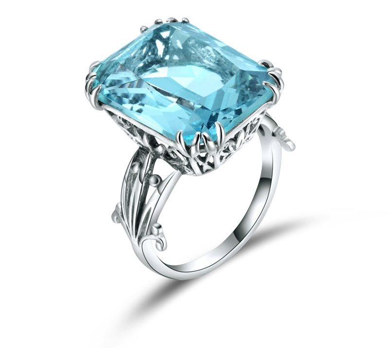 [IN000048] Inel Victoria din argint cu piatra Aquamarine (5)