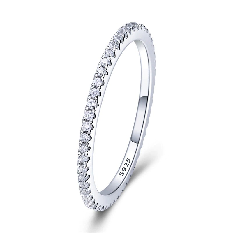 Inel Eternity White din Argint, cu Zirconiu Pavé